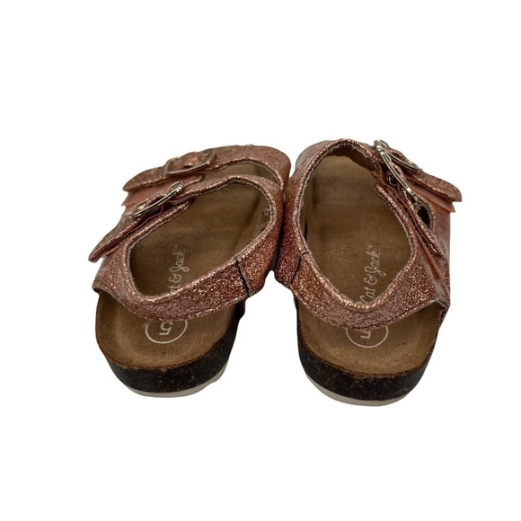 Cat & Jack Rose Gold Ankle Strap Sandals Size 5 Toddler Girl's - Picture 7 of 8